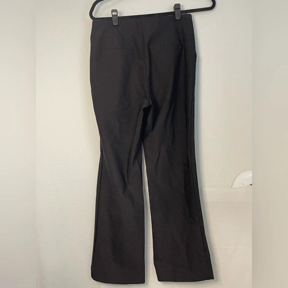 Rachel‎ Zoe Black Wide Leg Front Seam Trousers Womens Size 2 High Rise Pants